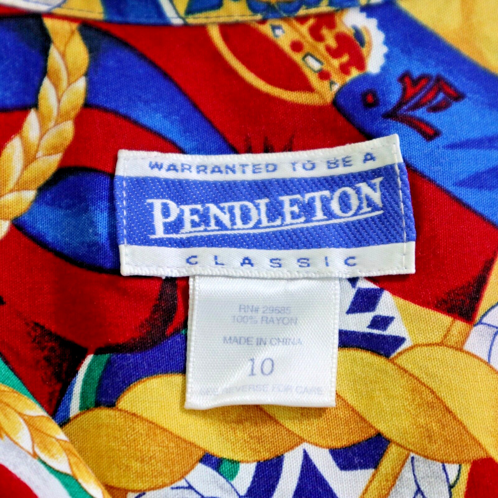 Vintage 1980s Pendleton Size 10 Novelty Print Nautical Print - Picture 9 of 10